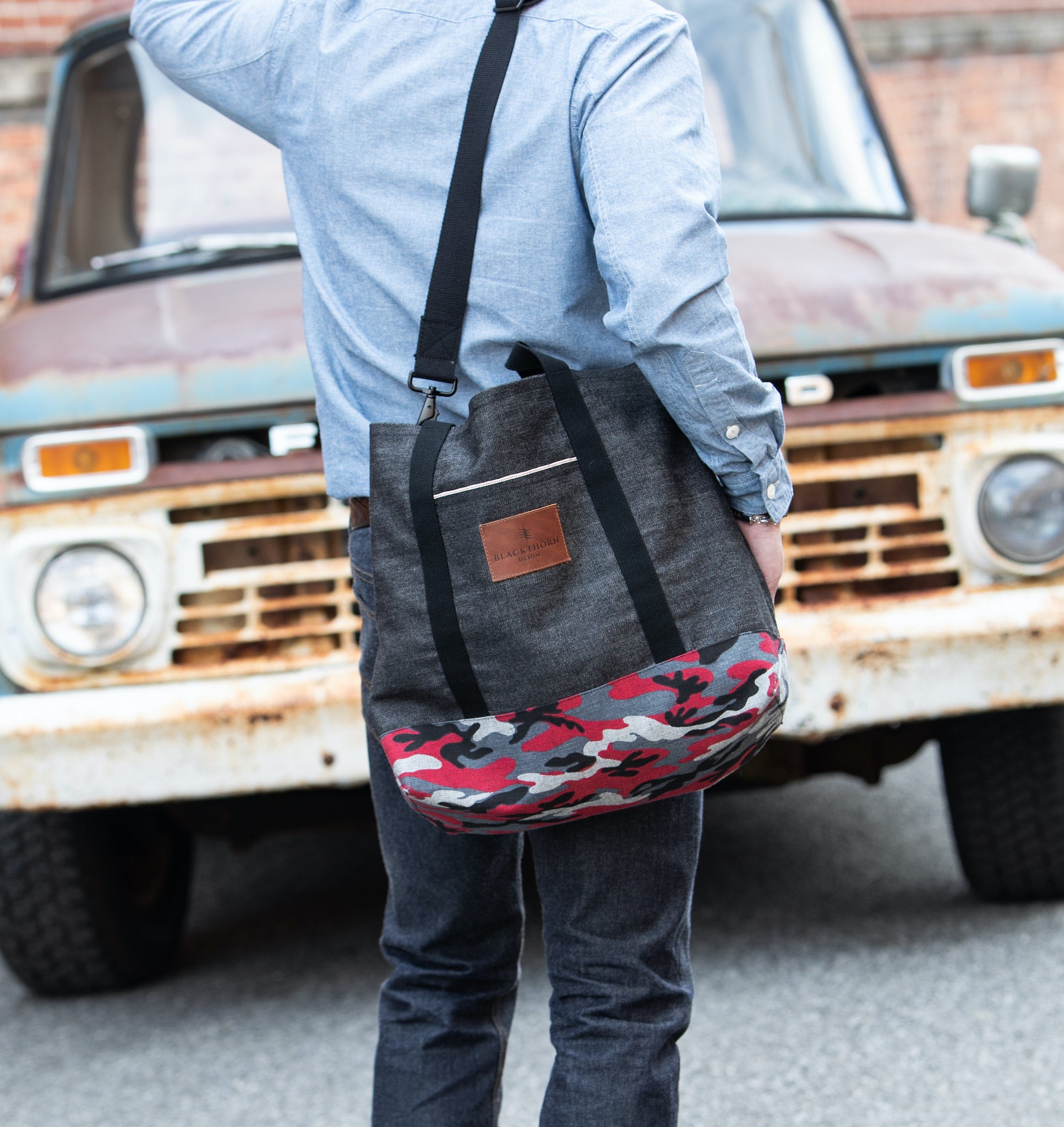 Blackthorn Denim Warren Tote Bag by John Gallagher