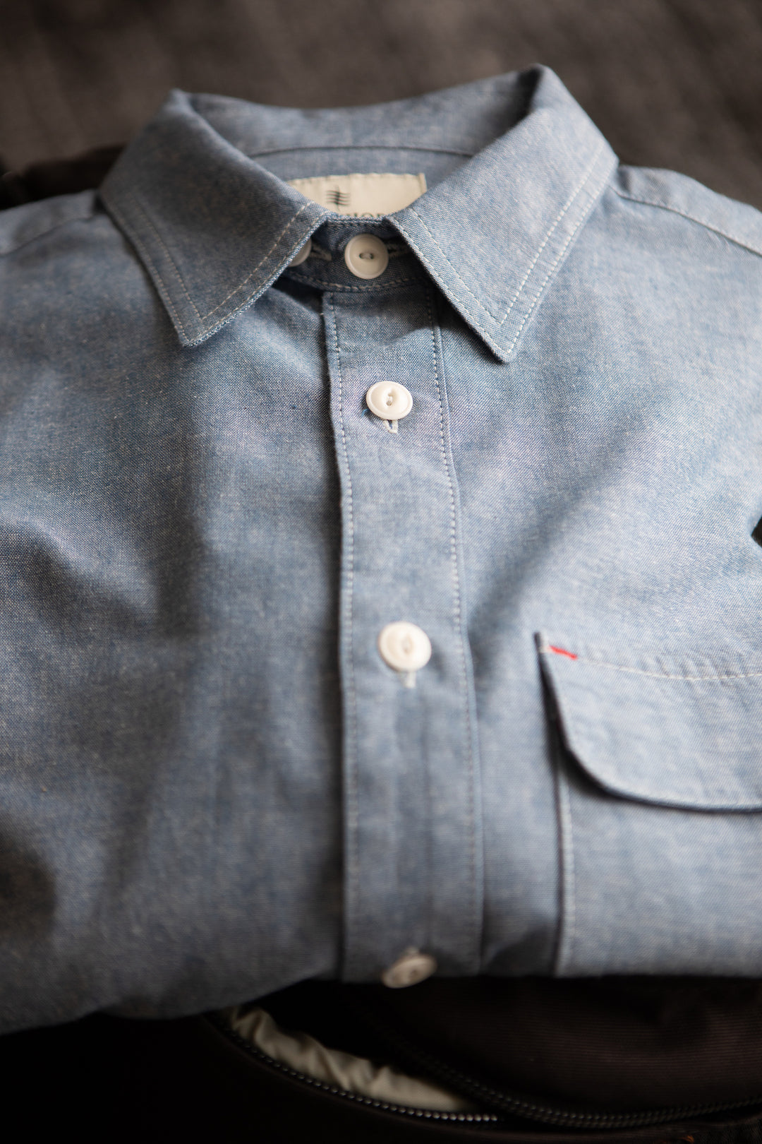 Blackthorn Denim Mid-Blue Hudson Work Shirt by John Gallagher 