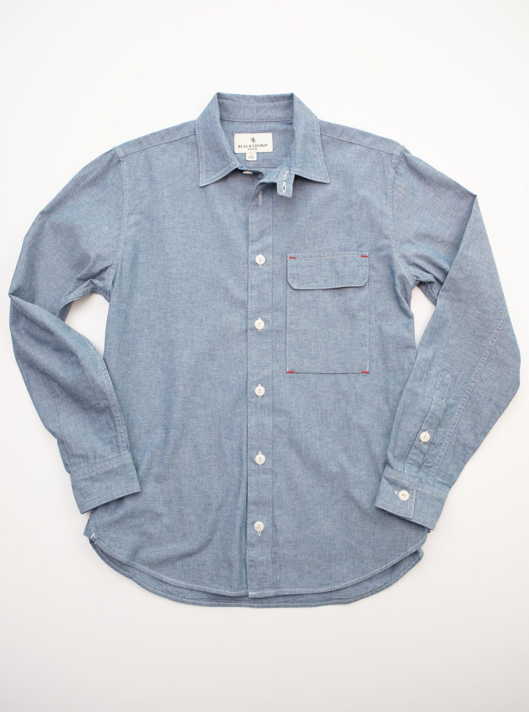 Blackthorn Denim Mid-Blue Hudson Work Shirt by John Gallagher 
