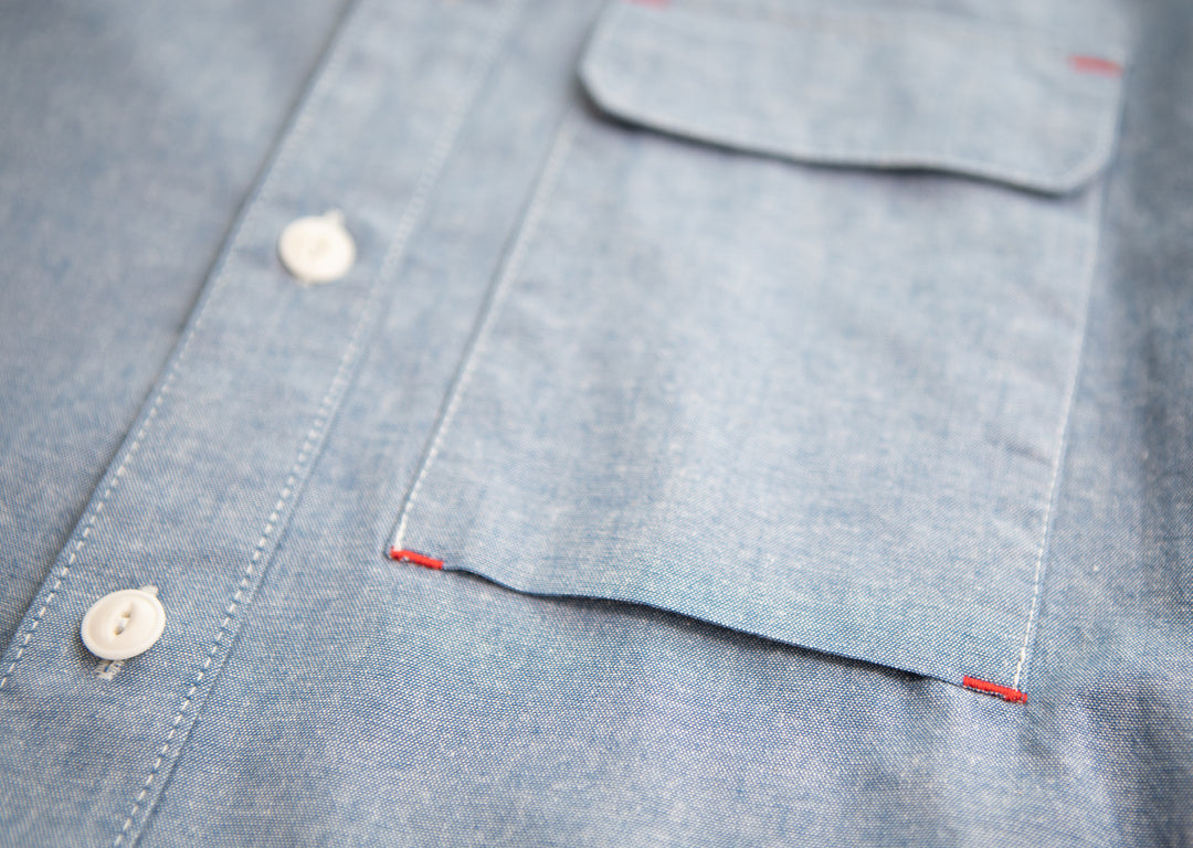 Blackthorn Denim Mid-Blue Hudson Work Shirt by John Gallagher 