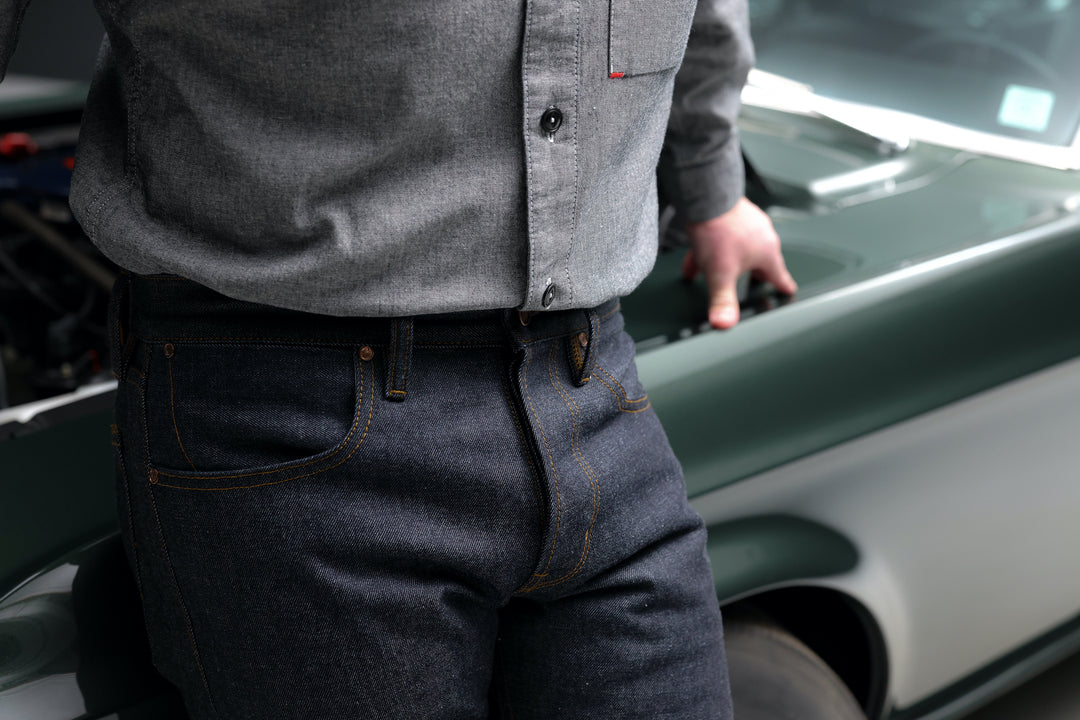 Blackthorn Denim Chieftain Straight and Black Hudson Work Shirt by John Gallagher
