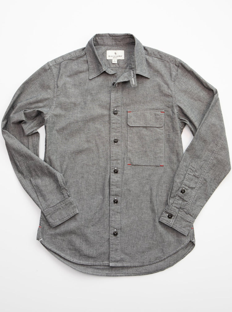 Blackthorn Denim Black Hudson Work Shirt by John Gallagher #color_black